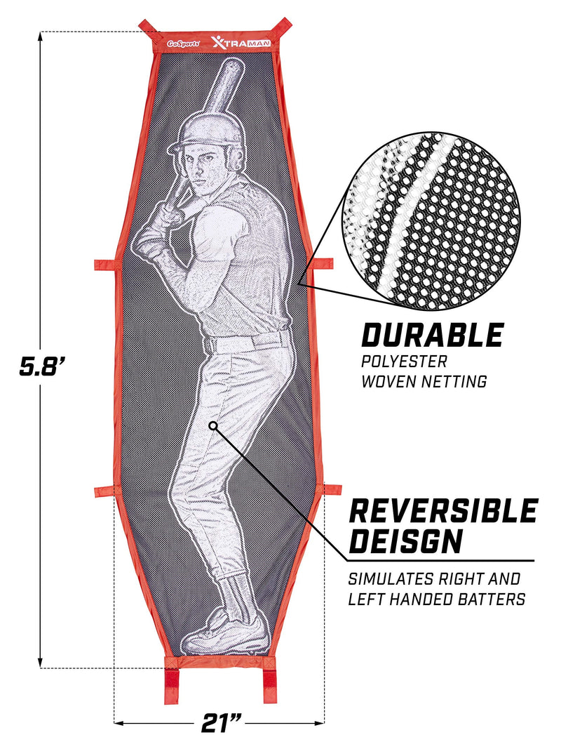 GoSports Baseball & Softball Pitching Kit - Practice Accuracy Training with Strike Zone & XTRAMAN Dummy Batter - BeesActive Australia