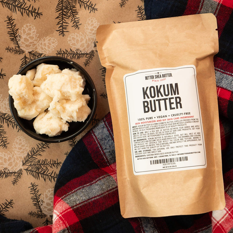 Kokum Butter - Light, Firm Butter, Use to Make Soap, Lotion Bars, Lip Balm, Body Butter - Scent-Free - 1lb by Better Shea Butter 1 Pound (Pack of 1) - BeesActive Australia