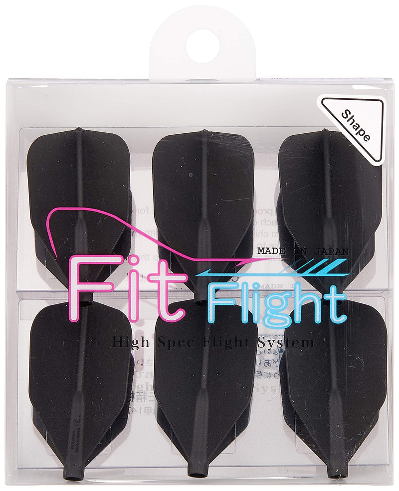 [AUSTRALIA] - Cosmo Darts 6 Pack Fit Flight - Shape Dart Flight Black 