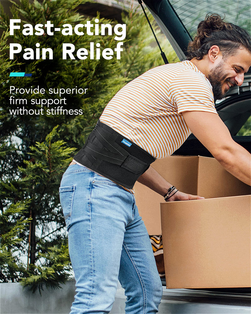 Fitomo Lower Back Support Belt for Men Women, Back Brace for Intant Pain Relief from Sciatica, Hernated Disc, Scoliosis, Adjustable and Breathable, Perfect for Bending Sitting Standing Heavy Lifting Large - BeesActive Australia