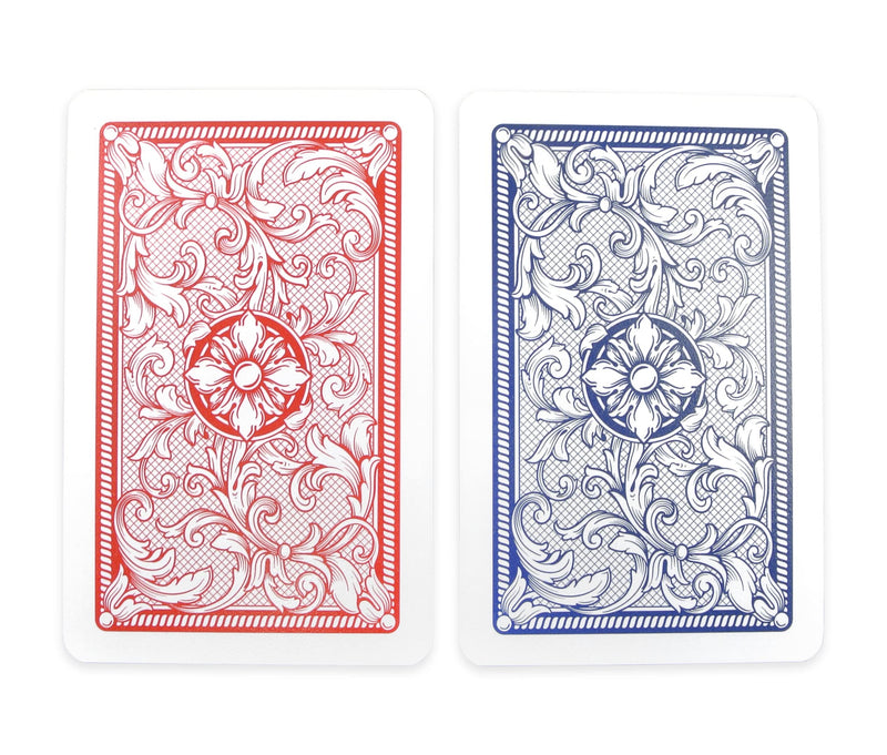 Copag 4-Color Legacy Design 100% Plastic Playing Cards, Bridge Size Jumbo Index Red/Blue Double Deck Set… - BeesActive Australia