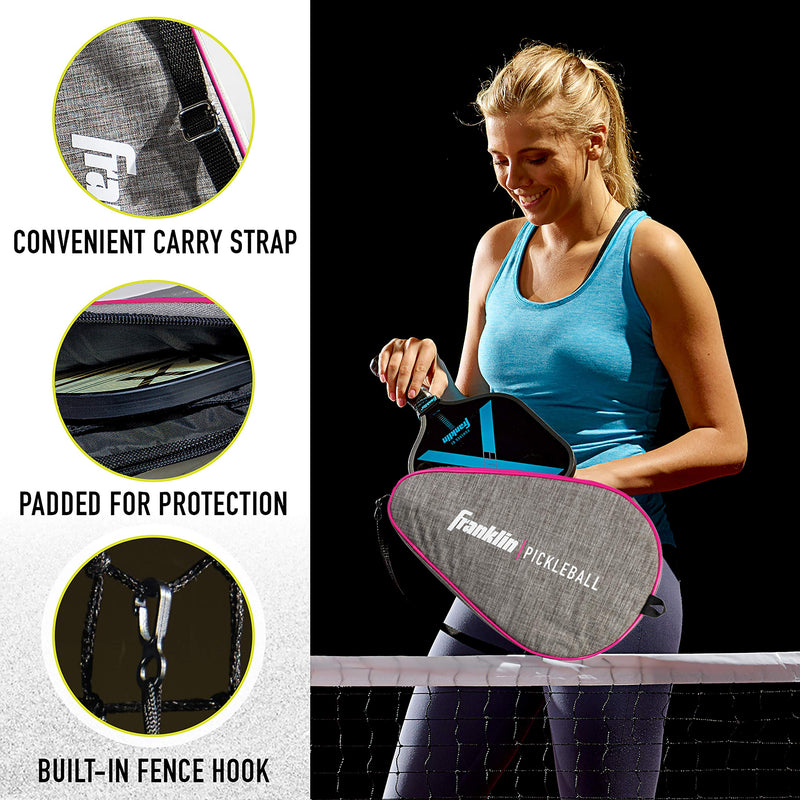 Franklin Pickleball-x Single Paddle Carry Bag - Official Bag of The US Open Gray/Pink - BeesActive Australia
