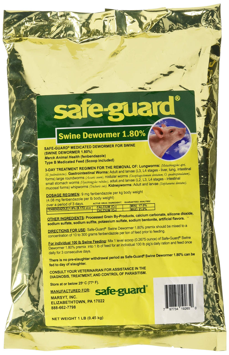 MERCK ANIMAL HEALTH MFG 184311 1 LB Safe-Guard 1.8% Swine Scoop 16 Ounce - BeesActive Australia