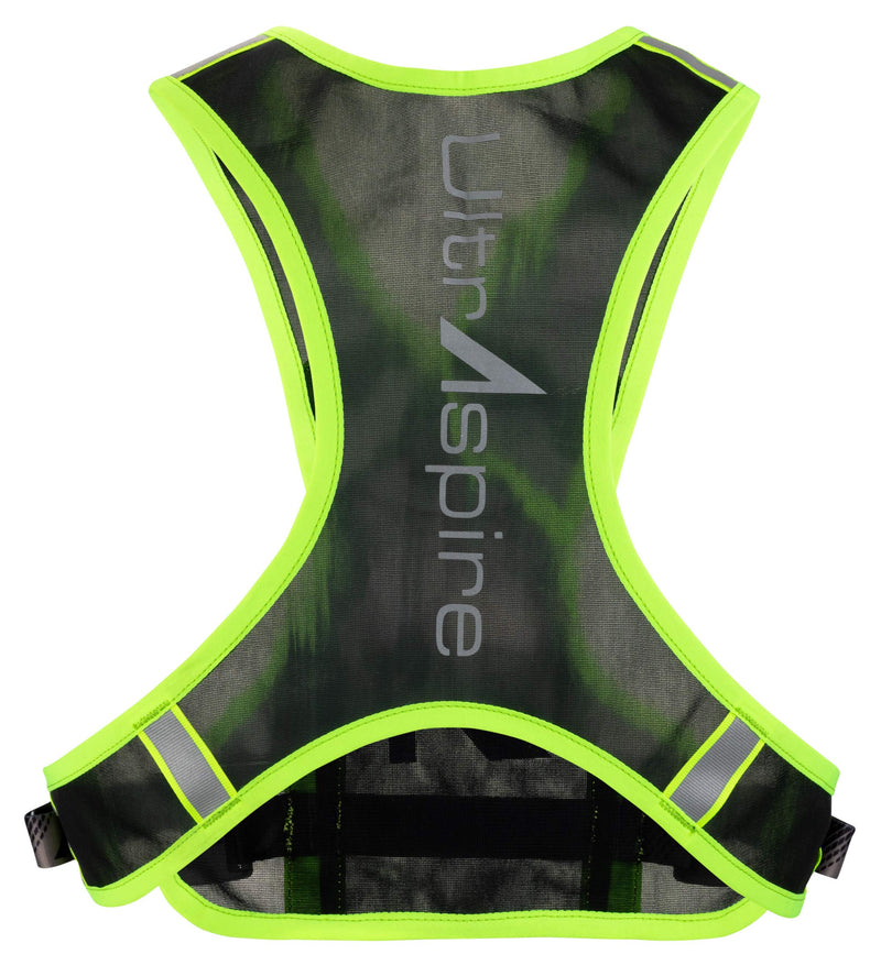 Ultraspire Neon Reflective Unisex Lightweight Vest - Hydratation Not Included, Capacity: 31 c.i. (0.5L) Black/Lime Universal Size (26?-48?) - BeesActive Australia