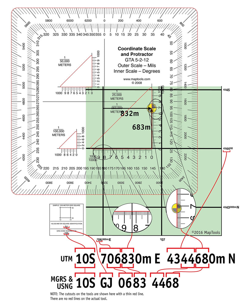 MapTools Military Style UTM/MGRS Coordinate Scale - BeesActive Australia