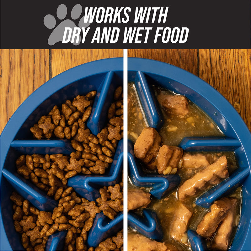 Leashboss Dog Bowl Slow Feeder for Raised Pet Feeders - Maze Food Bowl Compatible with Elevated Diners for Neater Pet Eating (4 Cups - 8.9-9.25 Inch Feeder Holes, Gray) 2 Cup - 7.5-8 Inch Feeder Holes - BeesActive Australia