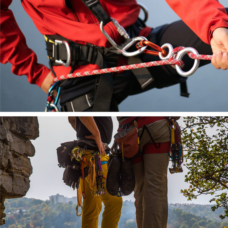 Azarxis 35 KN 50KN Climbing Rescue Figure 8 Descender Large Bent-Ear Rigging Plate Heavy Duty & High Strength Rappel Device Equipment for Rappelling, Belaying, Tree Climbing, Aerial Silks Rigging #01 Blue - 35KN - 2 Pack - BeesActive Australia