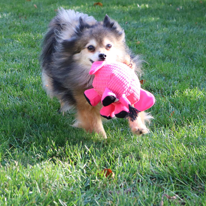 Snuggle Puppy Tender-Tuffs Ball - Round Pink Elephant Plush Dog Toy - Cute and Fun Plush Ball with Squeakers - BeesActive Australia
