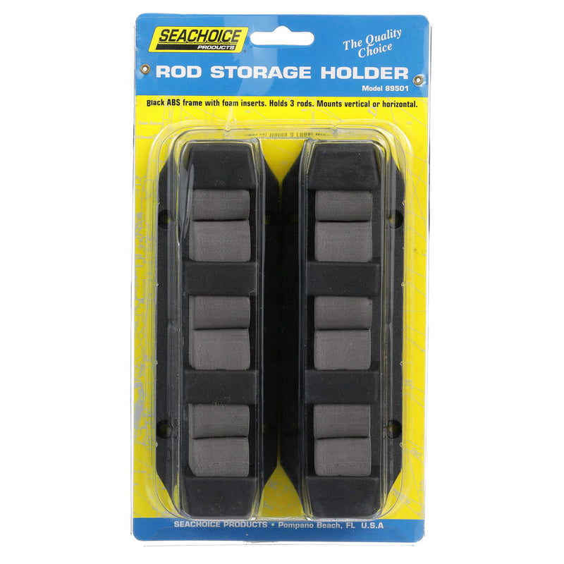 [AUSTRALIA] - Seachoice 89501 3-Rod Storage Holder Black ABS Plastic, One Size 
