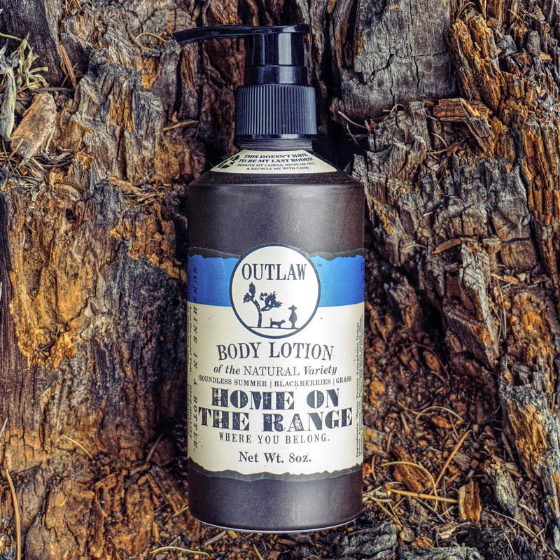 Outlaw Home On The Range Natural Fresh-Scented Summer-Inspired Lotion - The Smell of Peace - Ripe Blackberries, Fresh Laundry, And Just-Cut Grass - Men's And Women's Lotion - 8 fl. oz. - BeesActive Australia