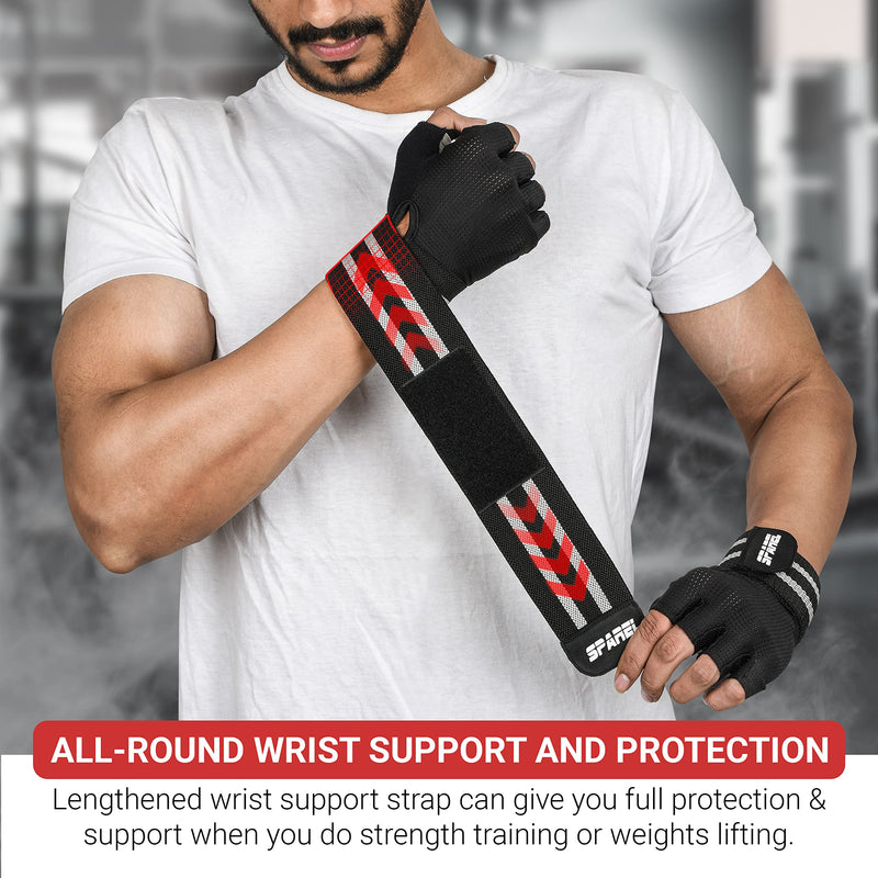 SPAREL Workout Gloves for Men and Women, Weight Lifting Gloves, Gym Gloves for Men, Exercise Gloves with Wrist Support for Weightlifting Training Full Palm Protection for Pull ups Fitness and Rowing Large - BeesActive Australia