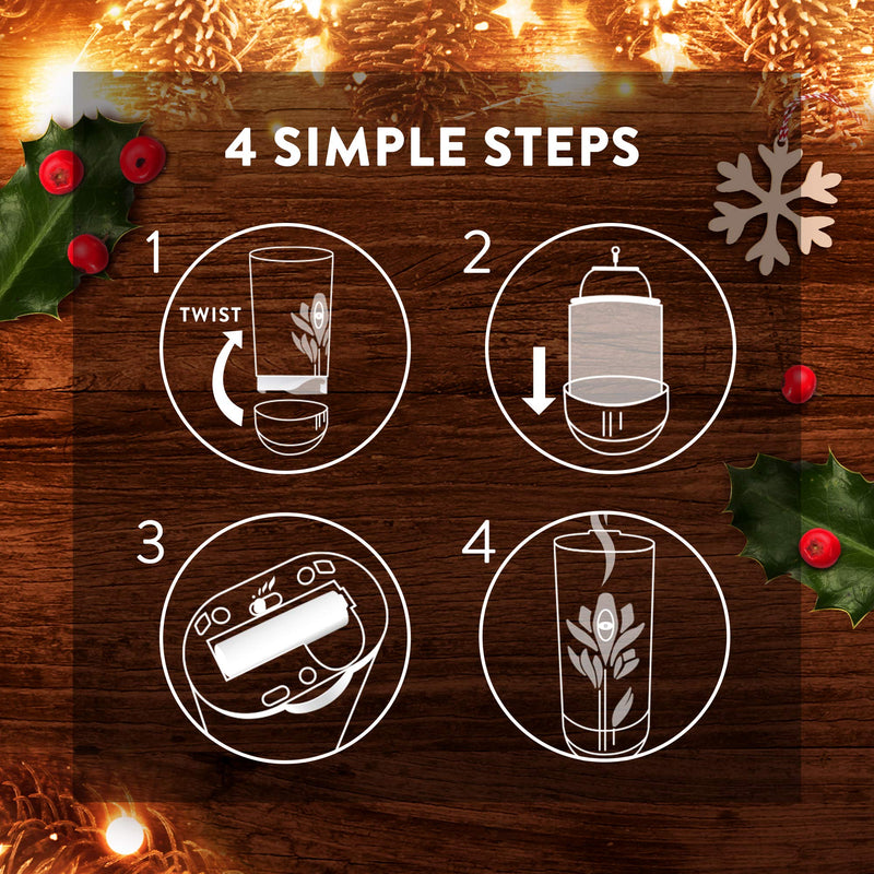 Airwick Air Freshener Essential Mist Aroma Kit Apple and Cinnamon (1x Diffuser and 1x Refill) - BeesActive Australia