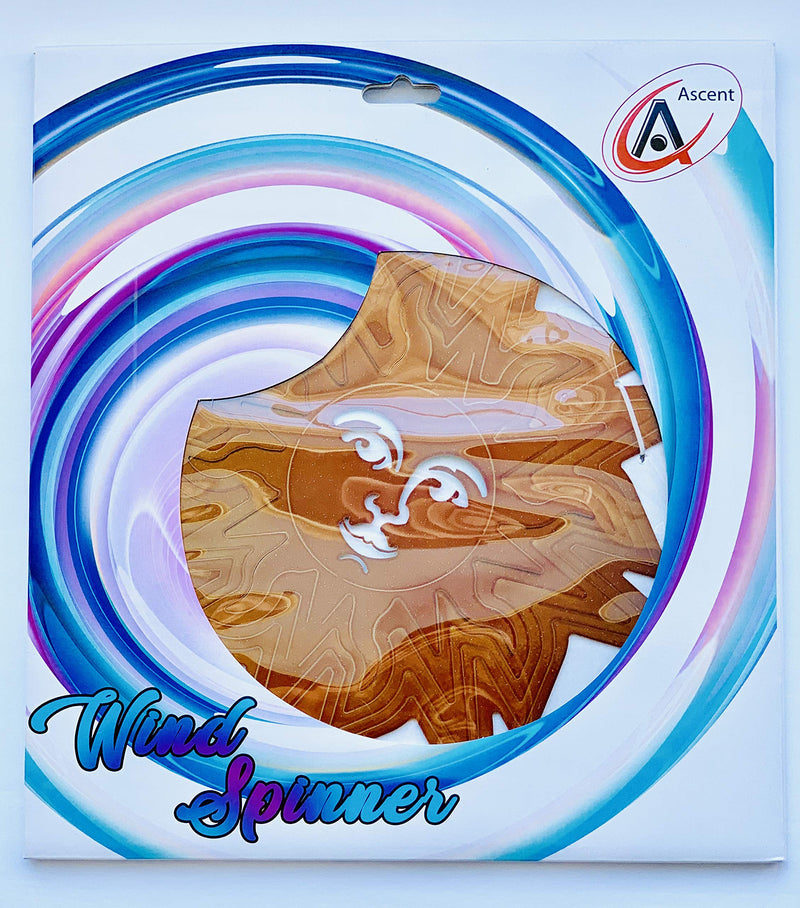 Dundee Deco W1207 Wind Spinner in Gift Box - 3D Hanging Indoor Outdoor Yard Garden Decoration - Mandala - Pointed Sun - Copper - 12 inch - Unique Gift Idea for Men Women, Souvenir, Present - BeesActive Australia