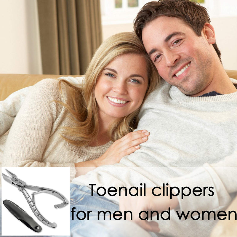 Toenail Clippers for Thick Ingrown Nails - Fingernail Clippers Stainless Steel - At Nail Clippers for Seniors - Nail Scissors Heavy Duty - Toe Nail Clippers for Men - Nail Cutter Professional - BeesActive Australia