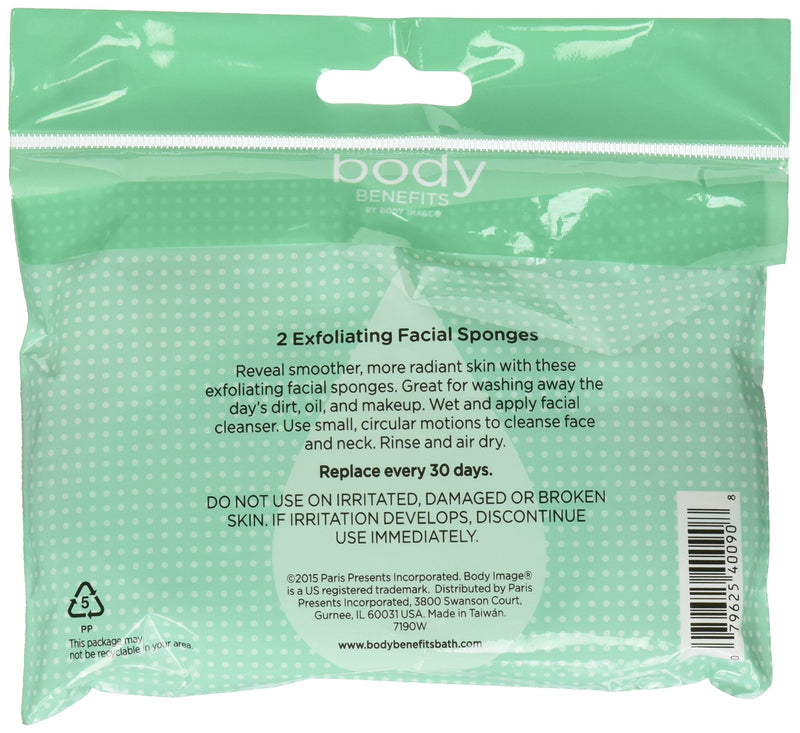 2 Exfoliating Facial Sponges by Body Benefits - BeesActive Australia