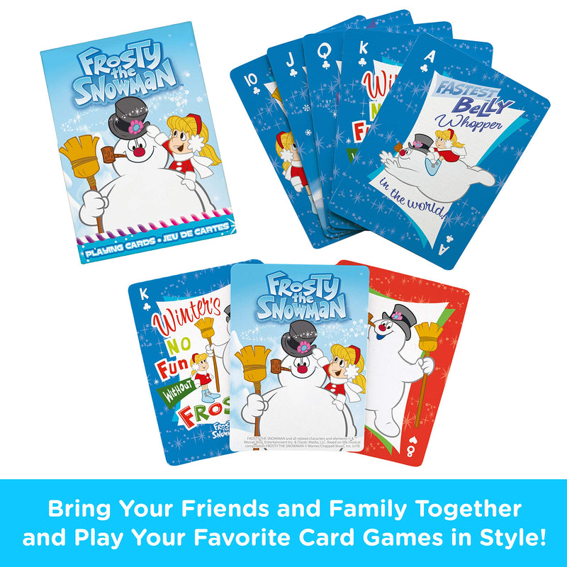 AQUARIUS Frosty the Snowman Playing Cards - Frosty Themed Deck of Cards for Your Favorite Card Games - Officially Licensed Frosty the Snowman Merchandise & Collectibles - BeesActive Australia
