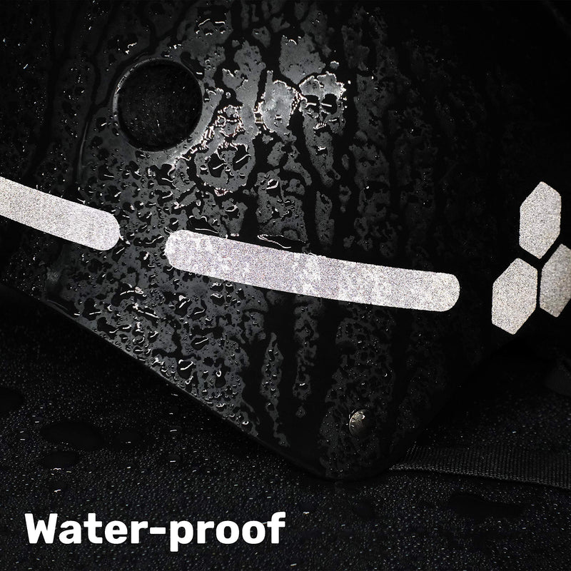 elos Black Reflective Stickers. Bright Weatherproof Retro Reflective Vinyl Decals Kit for Helmet, Bike, Backpack, Skateboard, Stroller, Scooter, Pedals, Mailbox, Shoes. Nighttime Visibility & Safety. - BeesActive Australia