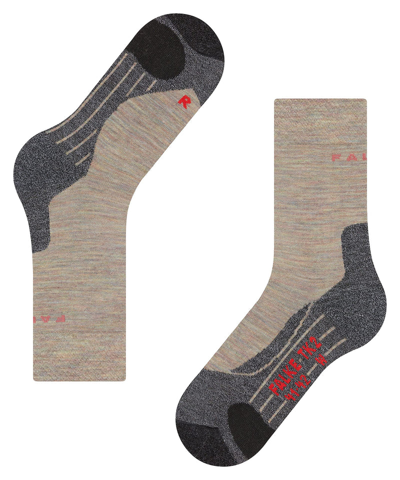 FALKE Women's TK2 Melange Hiking Socks, Merino Wool, More Colors, 1 Pair 9.5-10.5 Green (Moon Mist 7765) - BeesActive Australia