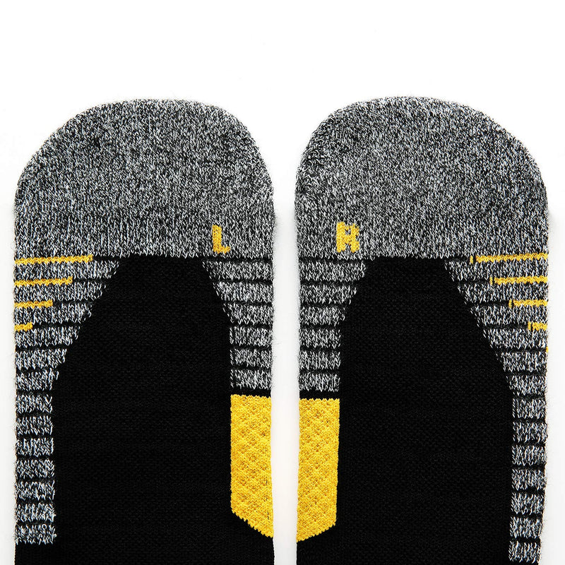 WANDER 6 Pairs Men's Athletic Run Cushion Over-the-Calf Tube Socks 6 Pairs Yellow X-Large - BeesActive Australia