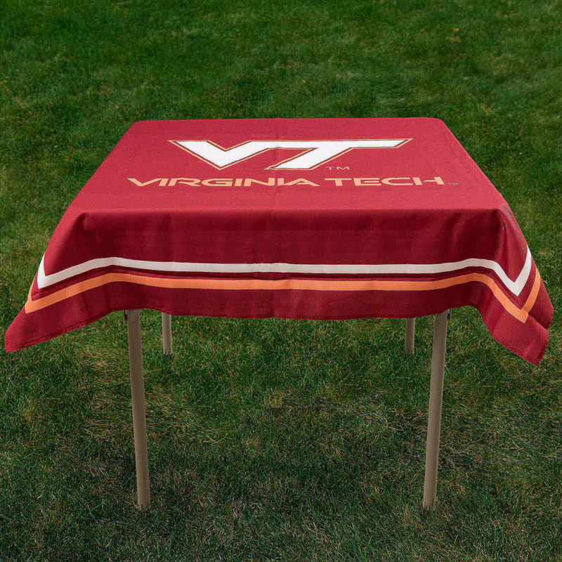 College Flags & Banners Co. Virginia Tech Hokies Logo Tablecloth or Table Overlay - BeesActive Australia