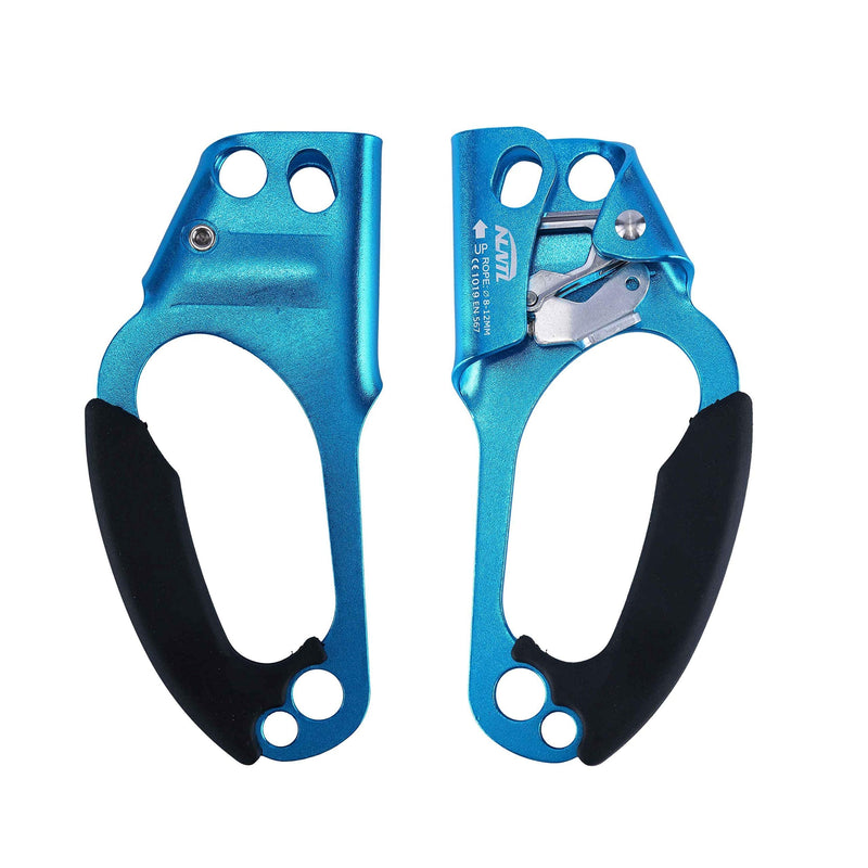 WILDKEN Climbing Hand Ascender Outdoor Mountaineering Tree Arborist Climbing Rappelling Equip Hand Ascender for 8-12MM Rope Left Right Hand Ascender Blue-Right Hand - BeesActive Australia