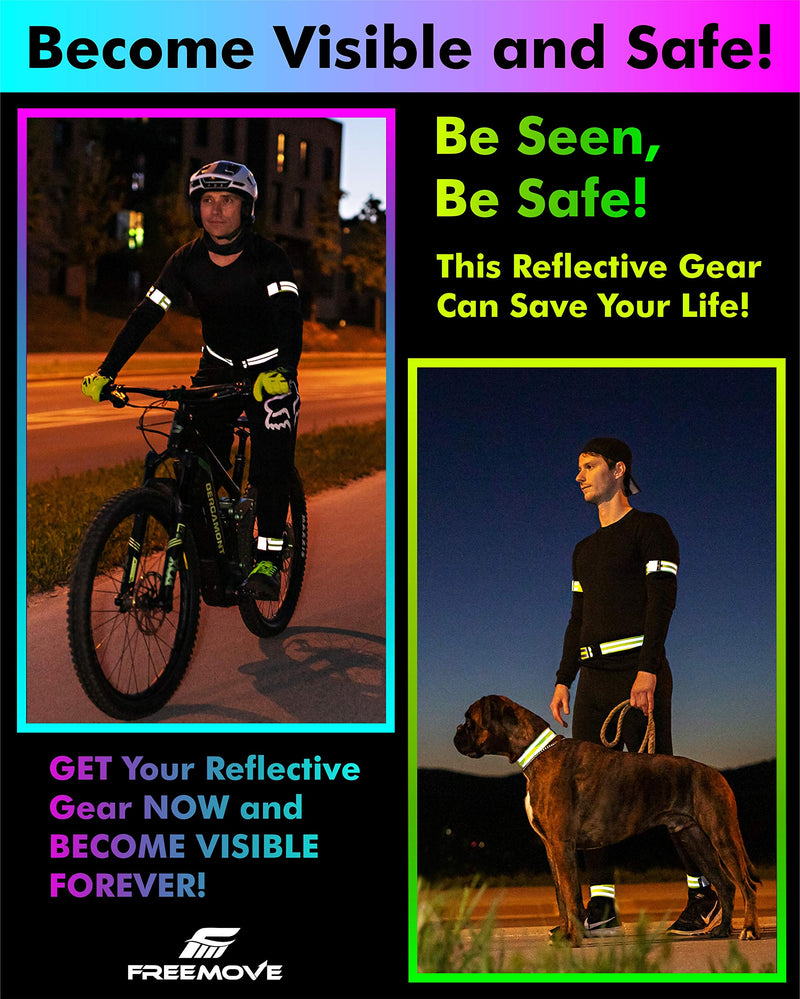 [AUSTRALIA] - Reflective Running Gear SET1 Reflective Belt with a pack of 4 Reflective Bands | SET2 pack of 2 Bands and Carry Bag | High Visibility at Day or Night Cycling, Biking, Walking, Jogging For Men, Women Pink BELT and BANDS 