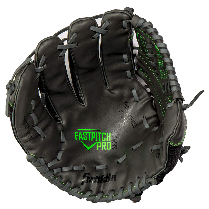 [AUSTRALIA] - Franklin Sports Fastpitch Pro Series Softball Gloves – Right or Left Hand Throw – Adult and Youth Sizes – 11in, 11.5in, 12in, 12.5in and 13in Size Mitts Lime 12" 