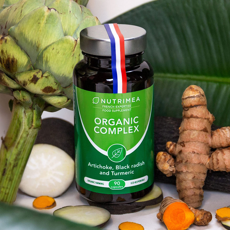 Organic Complex | Detox Supplement: Liver, Intestine & Colon | 100% Natural | Artichoke, Black Radish, Turmeric | Naturally Eliminates Toxins | High Dosage | 90 Vegetarian Capsules | French Expertise Uk - BeesActive Australia