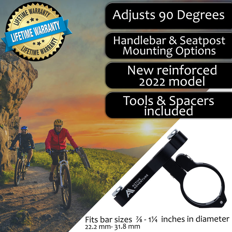 Bike Seat Water Bottle Holder Water Bottle Bike Mount Bike Clip Bottle Cage Adapter Handlebar Bottle Cage Mount Seat post Water Bottle Cage Adjustable MTB Road Or Kids Bike Beach Cruiser ANODIZED BLACK - BeesActive Australia