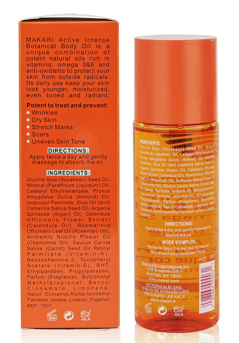 Makari Extreme Botanical BODY Oil 4.23 fl. Oz. – Moisturizing, Toning & Anti-Aging Body Treatment With Omega 3 & 6, Argan, Carrot & Soybean Oils – Hydrating Formula for Wrinkles & Dryness - BeesActive Australia