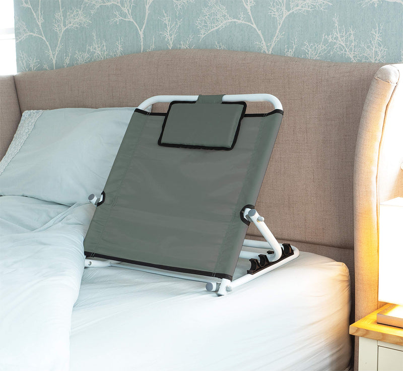 Motionperformance Essentials Heavy Duty Deluxe Disability Healthcare Adjustable Fabric Bed Back Rest Bed Support in Grey - BeesActive Australia