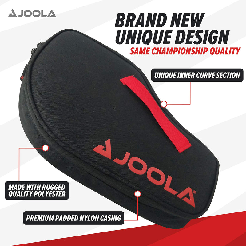 JOOLA Vision Double Padded Ping Pong Paddle Case w/ Storage Compartment for 4 Ping Pong Balls - Table Tennis Case Racket Cover Helps Protect the Table Tennis Rubber and Racket - Table Tennis Organizer - BeesActive Australia