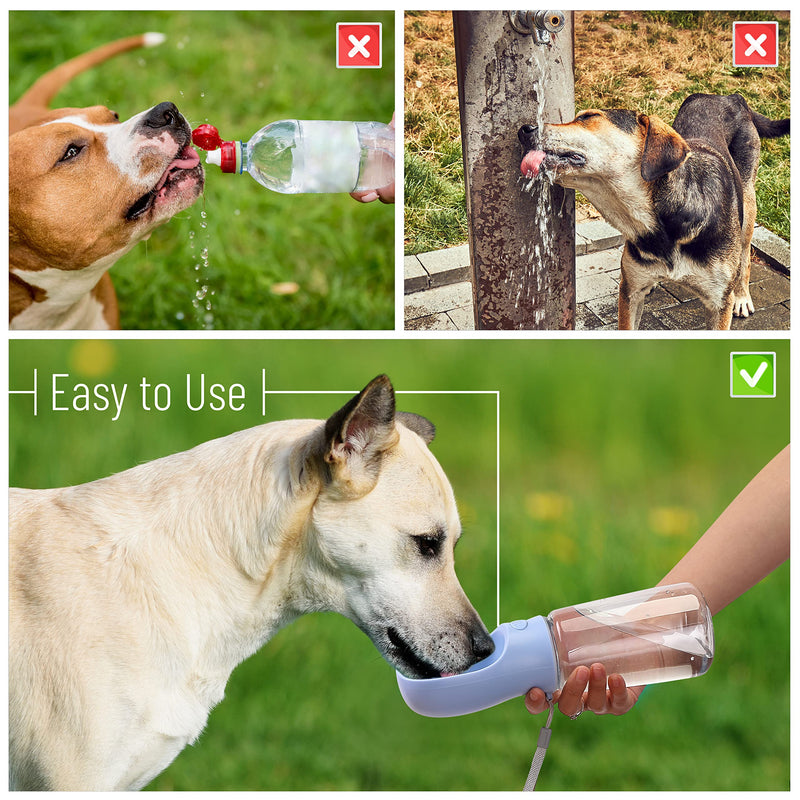 Mr. Pen- Dog Water Bottle, 19oz, Blue, Dog Water Bowl Dispenser, Water Dispenser for Dogs, Portable Dog Water Bottle, Water Bottle for Dogs, Pet Water Bottle, Dog Travel Water Bottle. - BeesActive Australia