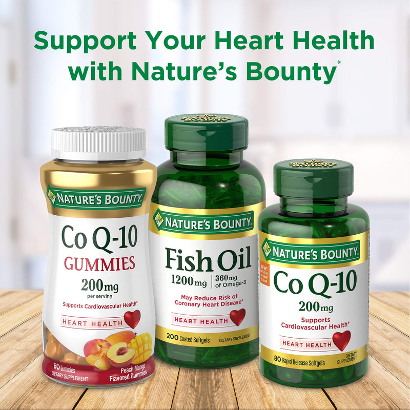 Nature's Bounty CoQ10 by, Dietary Supplement, Supports Heart Health, 100mg Plus L-Carnitine, Softgels, 100 mg, 60 Count 60 Count (Pack of 1) - BeesActive Australia