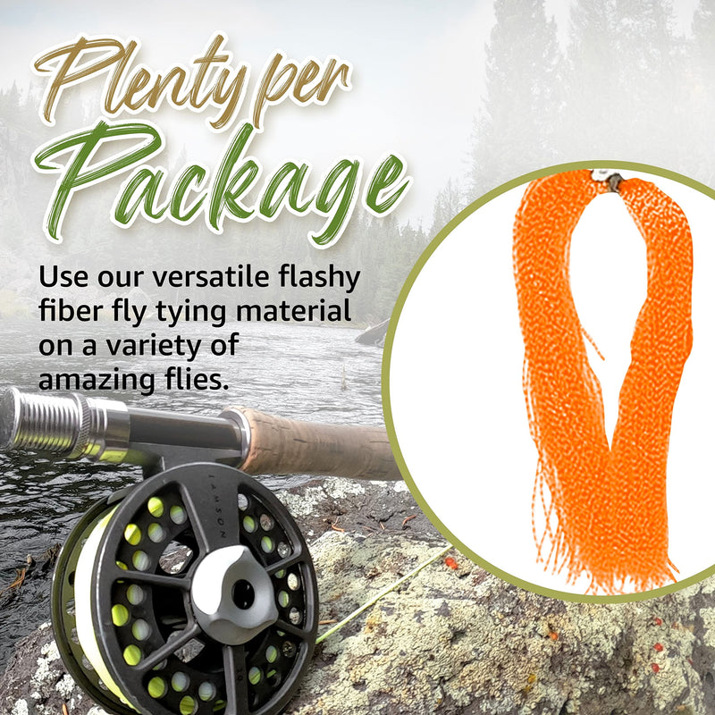 Creative Angler Crystal Flash Fly Tying Material Hot Orange - BeesActive Australia