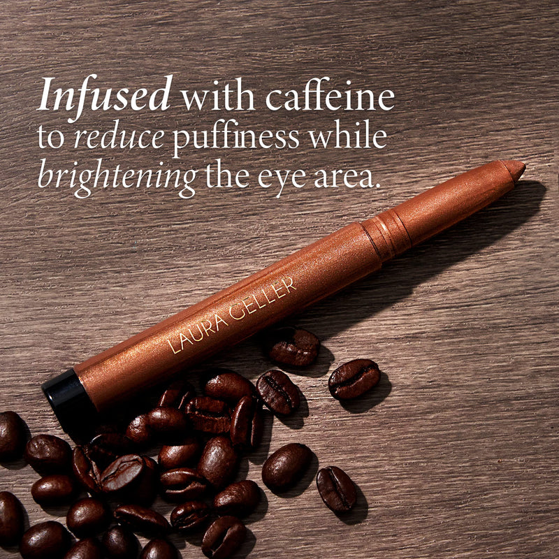 LAURA GELLER NEW YORK Kajal Longwear Kohl Eyeliner Pencil with Caffeine, Smooth & Blendable Makeup, Dark Brown - BeesActive Australia