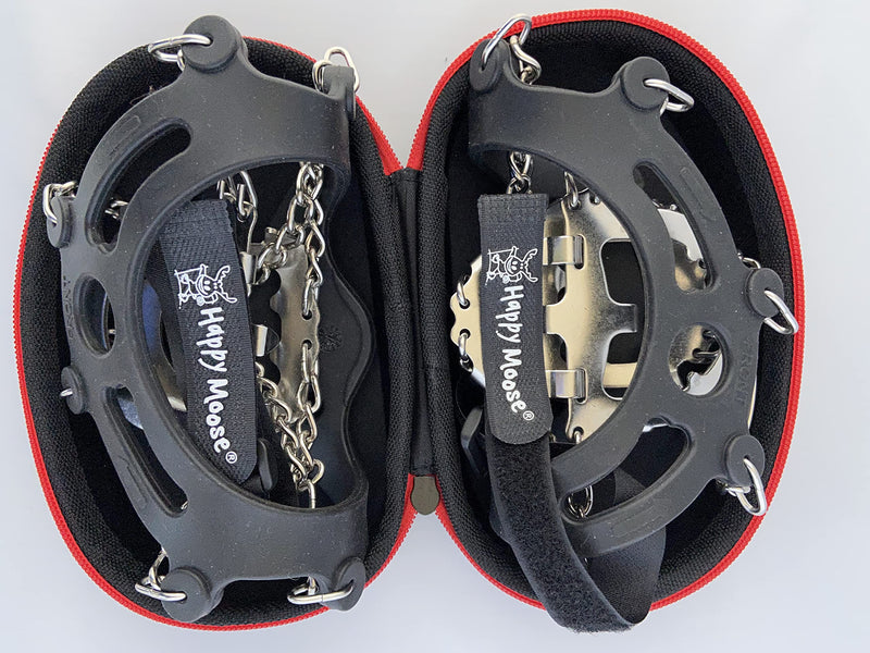 Carbon Steel Traction Spikes for Walking on Snow and Ice - Happy Moose Ice Traction Trekkers (1 Pair) - BeesActive Australia