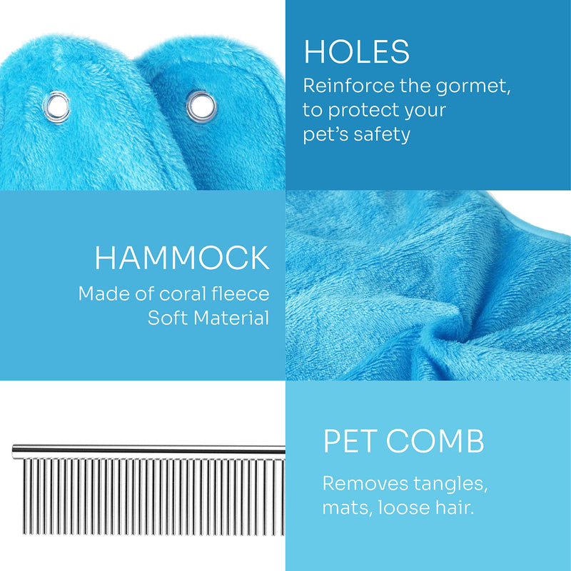 Dog Grooming Hammock – Practical Dog Grooming Set with Dog Hammock Bed, Comb, Dog Clippers, Nail File, Slings, S-Hooks – Dog Nail Hammock for Dog Nail Trimming/Clipping Eye/Ear Care Small Breeds - BeesActive Australia