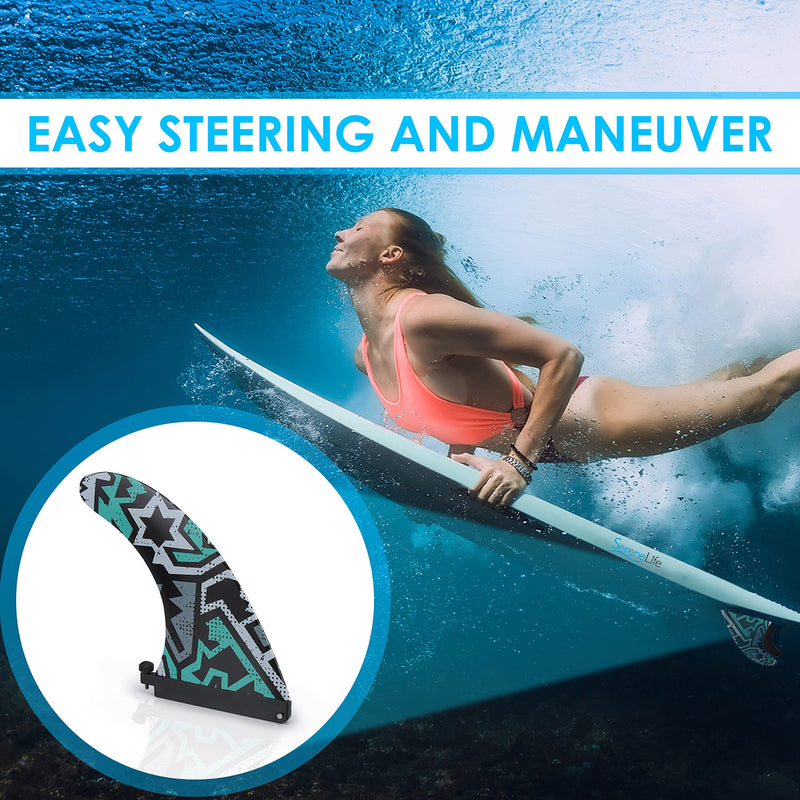 Stand-Up Inflatable Paddle Water Fin - for SereneLife Thunder Wave Inflatable SUP Stand-Up Paddle Boards SLSUPB10 and SLSUPB20 - SereneLife PRTSLSUNEWFIN - BeesActive Australia