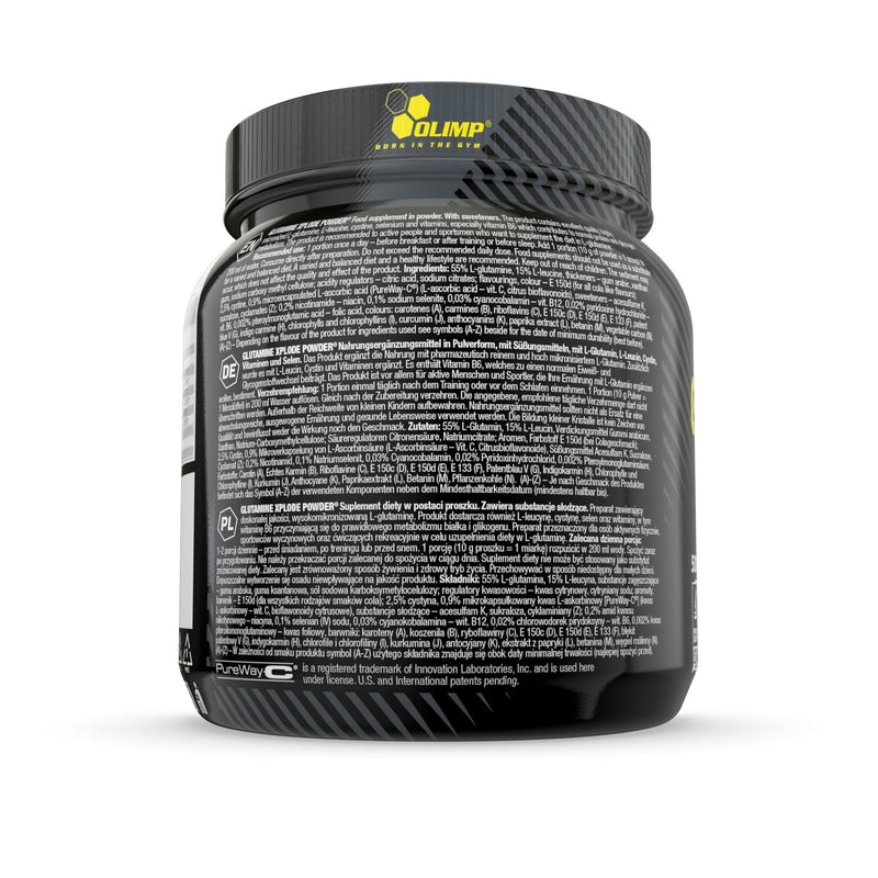Olimp Labs Glutamine Xplode Powder, Orange Flavour, 500 g - BeesActive Australia