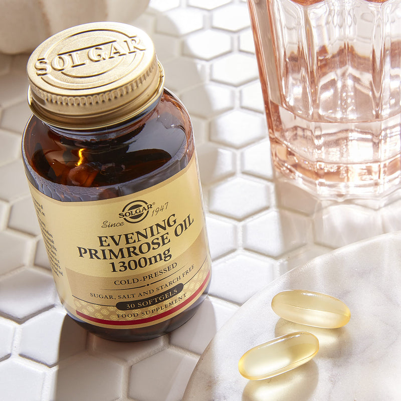 Solgar Evening Primrose Oil 1300 Mg Softgels, Pack of 30 - With Omega-6 and GLA - Easy to Swallow - Gluten Free - BeesActive Australia