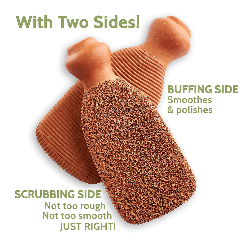 2 in 1 Pumice Stone For Feet, Hand Made Foot Scrubber, Premium Callus Remover, Foot File to Exfoliate Hard, Dry, Dead Skin on Heels & Feet. Lasts 5+ Years (Set of 1) 1 Count (Pack of 1) - BeesActive Australia