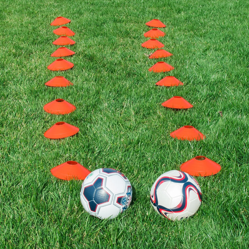 Super Z Outlet Bright Orange Round Cones Sports Equipment for Fitness Training (20 Pack) - BeesActive Australia