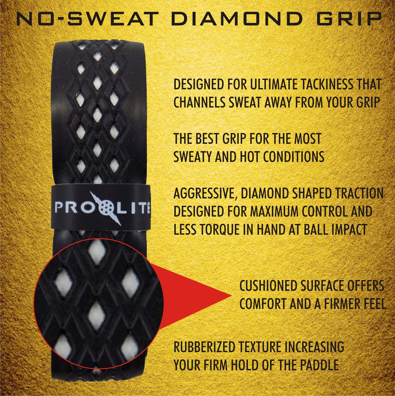 PROLITE No-Sweat Diamond Grip (White Underlay) for Pickleball Paddles, Racquetball, Squash, Platform Tennis, Badminton and More - BeesActive Australia