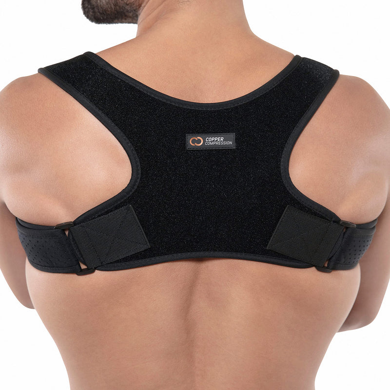 Copper Compression Posture Corrector for Men and Women - Copper Infused Upper Back Spine, Neck, Shoulder & Clavicle Orthopedic Brace - Adjustable & Breathable for Bad Posture, Slumping, Pain Relief Large/X-Large (Pack of 1) - BeesActive Australia