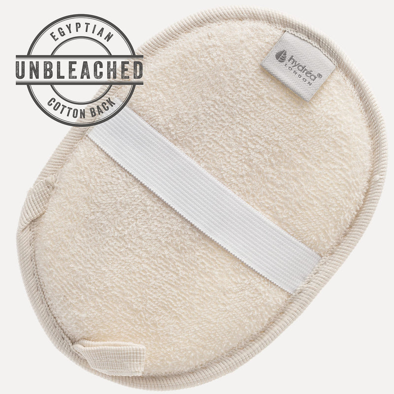 Hydréa London Organic Egyptian Loofah Luxury Exfoliating Body Pad Natural High Quality Spa Bodycare For Bath Shower - BeesActive Australia