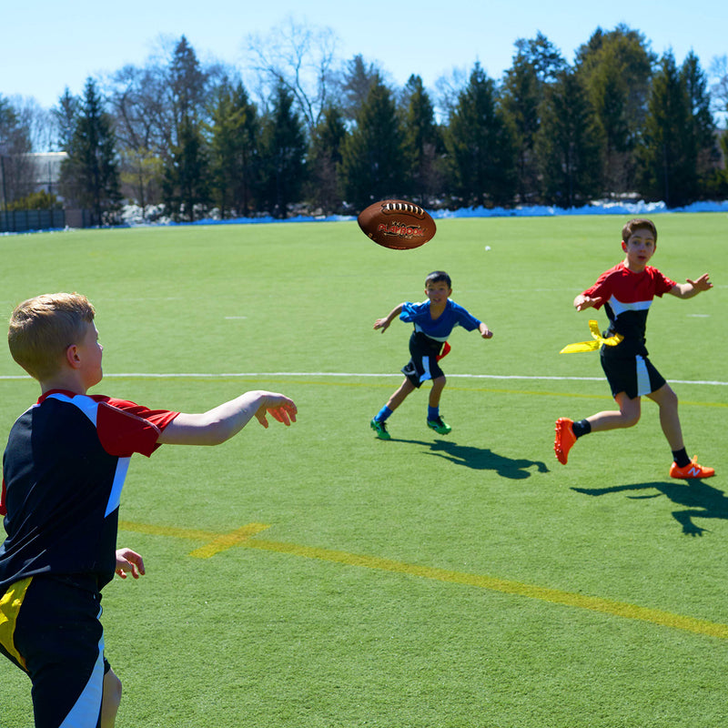 Franklin Sports Flag Football Flags and Ball Set - Flag Football Belts and Football for Kids - Full Youth Flag Football Set - Includes 2 Flag Sets of 5 - BeesActive Australia