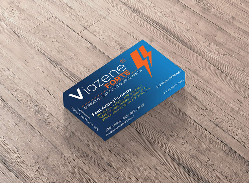 Viazene Forte - 100% Herbal & Gingko Biloba Complex Food Supplement for Energy, Endurance and Power - Innovative Formula - 10 Capsules - BeesActive Australia