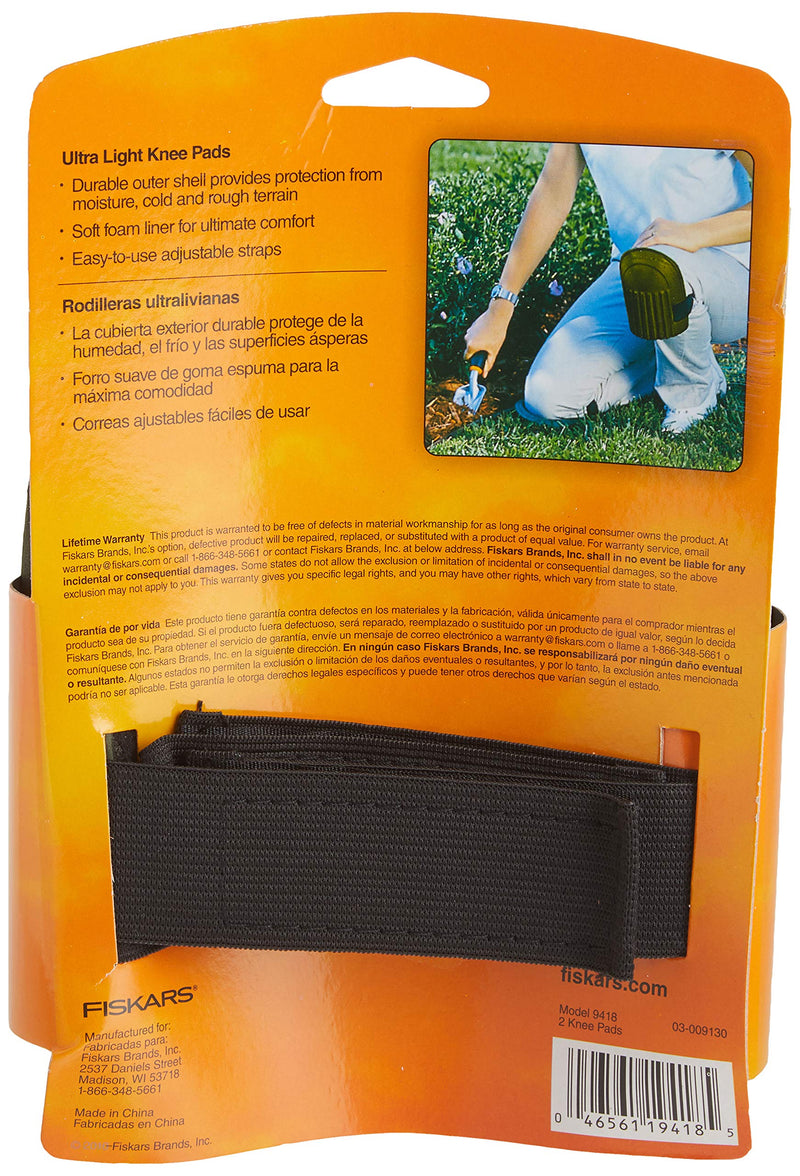 Fiskars 885841075321 Ultra Light Knee Pads, Green, 94186997J, 1PacK, Multicolor - BeesActive Australia