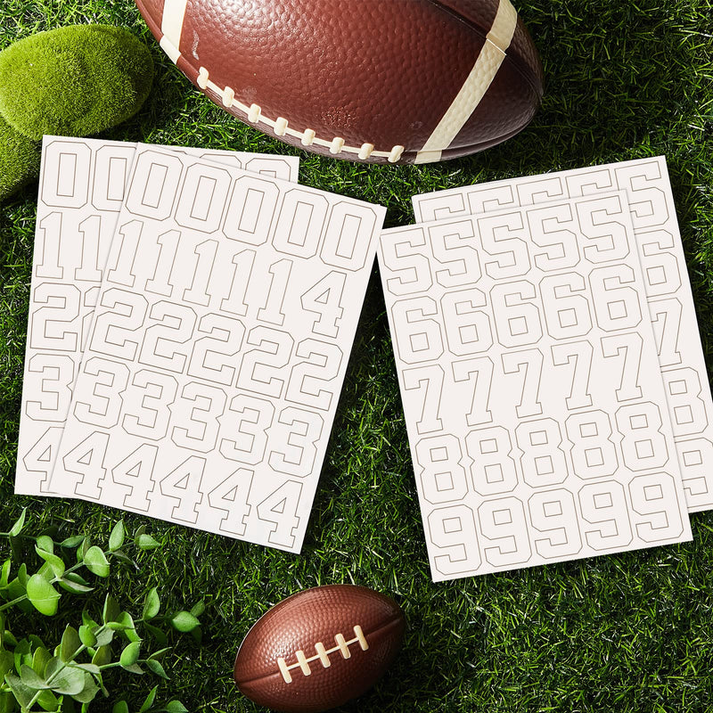 102 Pcs Baseball Helmet Numbers Sticker 1.25 Inch Vinyl White Sports Helmet Numbers Decals Self Adhesive Hockey Helmet Stickers for Baseball, Hockey, Football, Lacrosse, Batting - BeesActive Australia